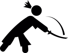 Oriental Man With A Sword Craft Design Svg File, Free Vectors File